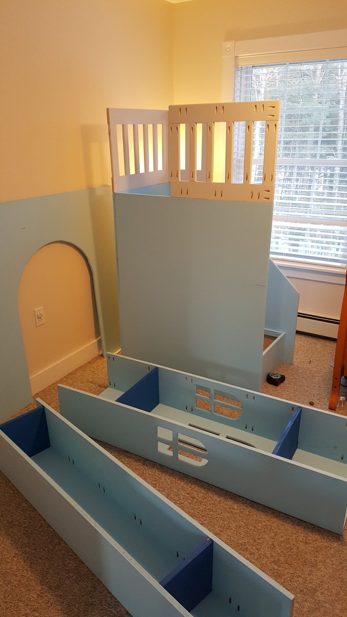 Castle Loft Bed "Frozen" Themed Ana White